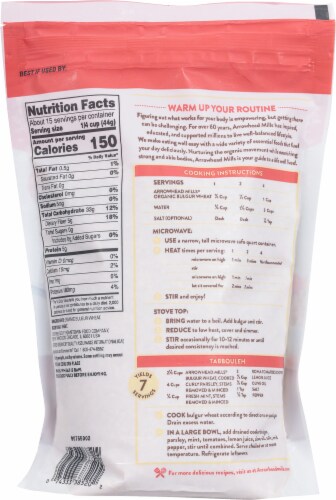 Arrowhead Mills Organic Bulgur Wheat Perspective: back