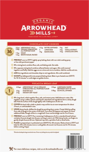 Arrowhead Mills Unbleached Organic All Purpose Flour Perspective: back