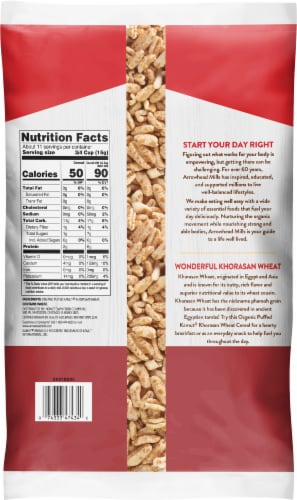 Arrowhead Mills Puffed Kamut Organic Bag Cereal Perspective: back