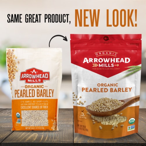 Arrowhead Mills Organic Pearled Barley Perspective: back