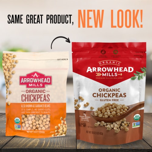 Arrowhead Mills Organic Chickpeas Perspective: back
