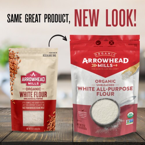 Arrowhead Mills White Unbleached Organic All Purpose Flour Perspective: back