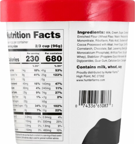 Howling Cow® Cookies and Cream Ice Cream Perspective: back