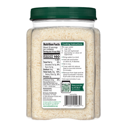 RiceSelect Jasmine Premium Thai Rice Perspective: back