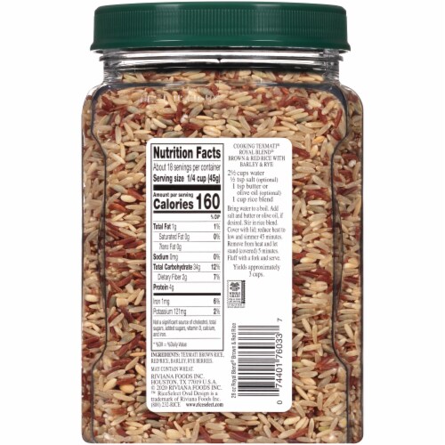 RiceSelect Royal Blend® Brown & Red Whole Grain Rice Perspective: back