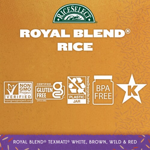 RiceSelect Royal Blend Texmati White Brown and Red Rice Perspective: back