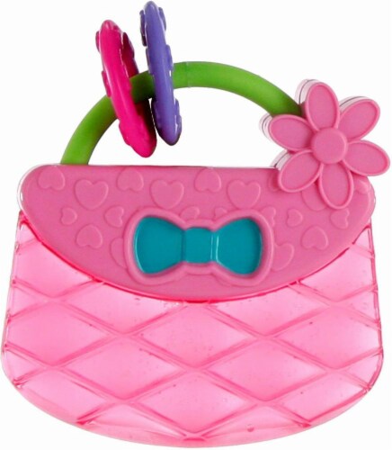 Bright Starts Pretty in Pink Carry and Teethe Purse Infant Toy Perspective: back