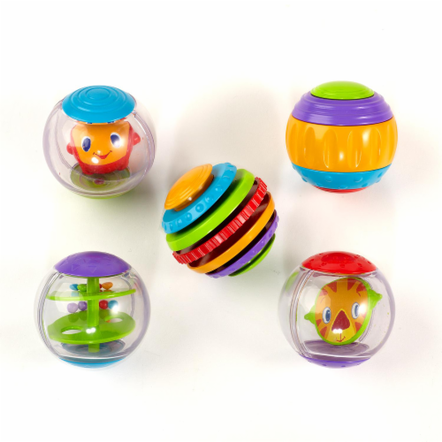 Bright Starts Shake and Spin Activity Balls Infant Toy, 5 pc - Harris Teeter