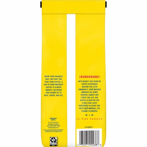 Café Bustelo Dark Roast Ground Coffee Perspective: back