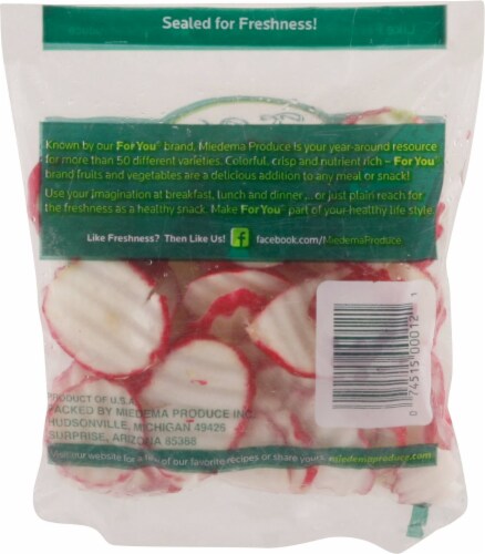 Pacific Coast Fruit Company For You Brand Fresh Radish Chips Perspective: back