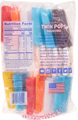 Budget Saver® Sugar Free Variety Twin Ice Pops Perspective: back