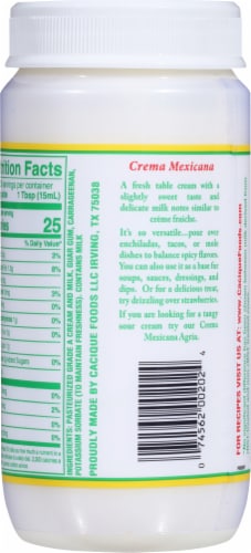 Cacique® Crema Mexicana Table Cream Perspective: back