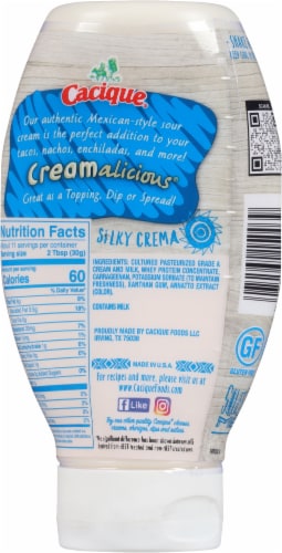 Cacique® Original Squeeze Sour Cream Perspective: back