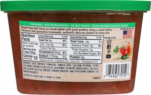 Cacique® Mild Homestyle Salsa Perspective: back