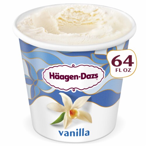 Haagen-Dazs Vanilla Ice Cream, 64 Oz. Perspective: back
