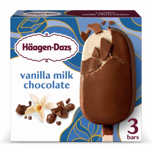 Haagen Dazs® Vanilla Milk Chocolate Ice Cream Bars Perspective: back