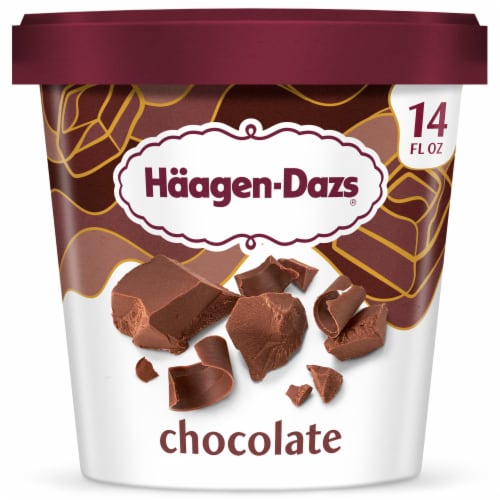 Haagen-Dazs Chocolate Ice Cream, 14 Oz. Perspective: back