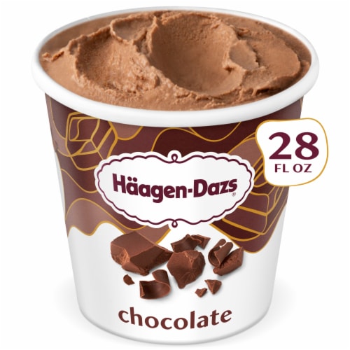 Haagen-Dazs Chocolate Ice Cream, 28 Oz. Perspective: back