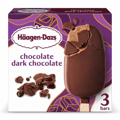 Haagen Dazs® Chocolate Dark Chocolate Ice Cream Bars Perspective: back