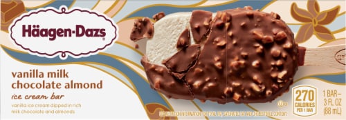 Haagen-Dazs Vanilla Milk Chocolate Almond Ice Cream Bars Perspective: back