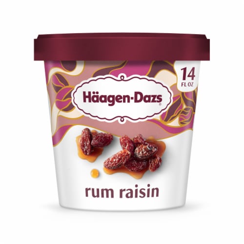 Häagen-Dazs Rum Raisin Ice Cream Perspective: back