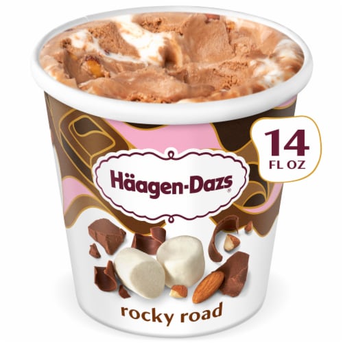 Häagen-Dazs Rocky Road Ice Cream, 14 Oz. Perspective: back