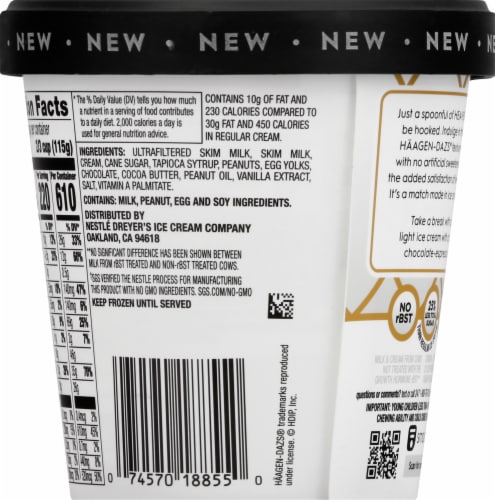 Haagen-Dazs® Heaven Cold Brew Espresso Chip Light Ice Cream Perspective: back