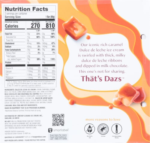 Häagen-Dazs® Dulce de Leche Ice Cream Bars Perspective: back