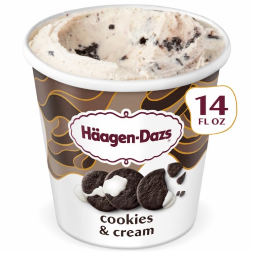 Haagen Dazs® Cookies & Cream Ice Cream Pint Perspective: back