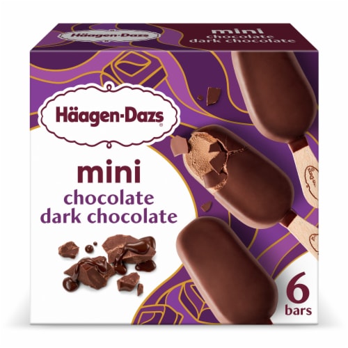 Haagen Dazs® Chocolate Dark Chocolate Mini Ice Cream Bars Perspective: back
