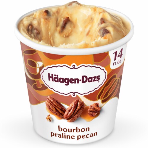 Haagen-Dazs Bourbon Praline Pecan Ice Cream, 14oz Perspective: back