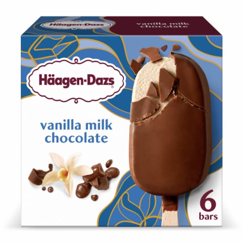 Haagen Dazs® Vanilla Milk Chocolate Ice Cream Bars Perspective: back