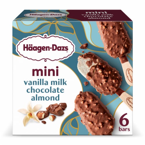 Haagen Dazs® Vanilla Milk Chocolate Almond Ice Cream Bars Perspective: back