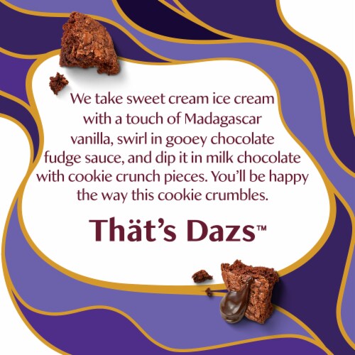 Haagen- Dazs Chocolate Cookie Crumble Ice Cream Bars Perspective: back