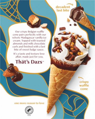 Haagen-Dazs® Toasted Almond Fudge Ice Cream Cones Perspective: back