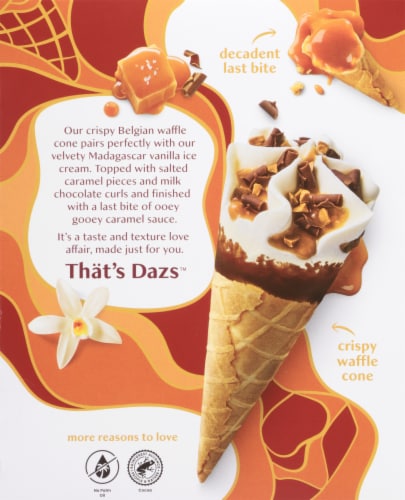Haagen-Dazs® Vanilla Salted Caramel Ice Cream Cones Perspective: back