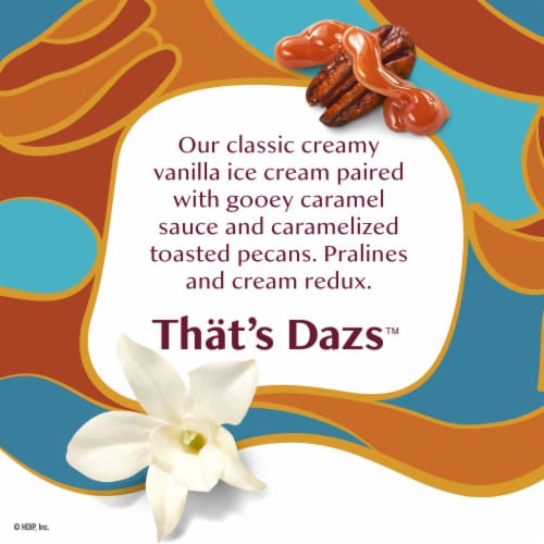 Haagen-Dazs Vanilla Caramel Pecan Ice Cream, 14oz Perspective: back