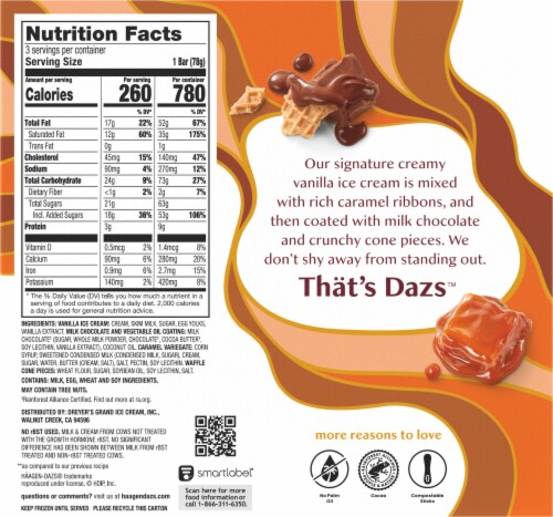 Haagen-Dazs® Caramel Cone Ice Cream Bars Perspective: back