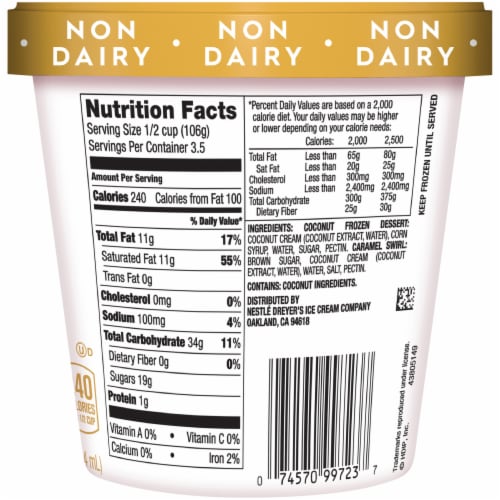 HaagenDazs Non Dairy Coconut Caramel Ice Cream, 14 fl oz Fred Meyer