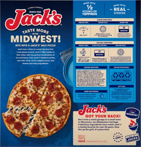 Jack's® Max Meat Lovers Frozen Pizza Perspective: back