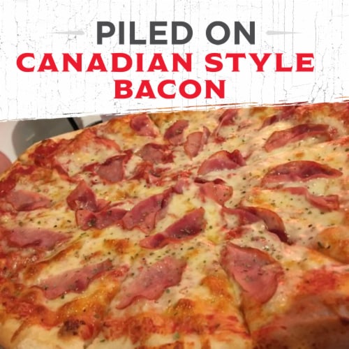 Jack's Original Thin Crust Canadian Style Bacon Frozen Pizza Perspective: back