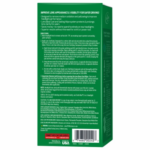 Turtle Wax® Headlight Lens Restorer Kit Perspective: back