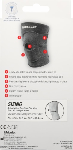 Mueller One Size Fits Most Adjustable Knee Support Perspective: back