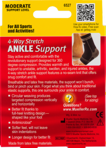 Mueller Small/Medium 4-way Stretch Ankle Support Perspective: back