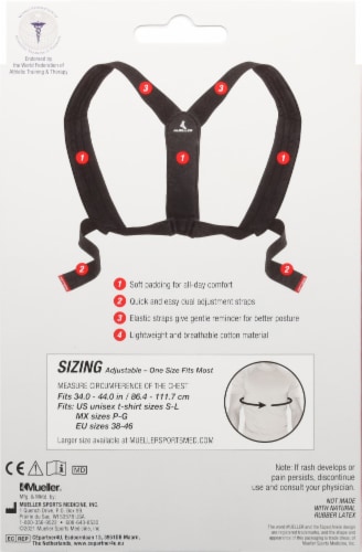 Mueller® Sports Medicine Adjustable Posture Corrector Perspective: back