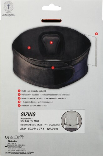 Mueller® Maximum Support Adjustable Lumbar Back Brace Perspective: back
