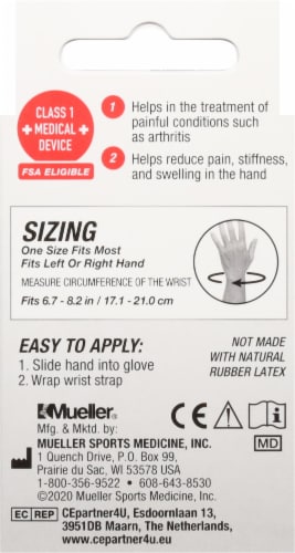 Mueller® Sports Medicine Thermo Reactive Compression Glove Perspective: back