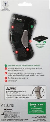 Mueller One Size Fits Most Adjustable Hinged Knee Support Perspective: back