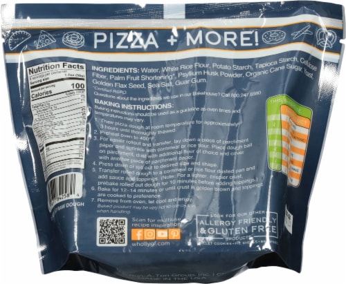 Wholly Wholesome® Gluten Free Pizza Dough Perspective: back