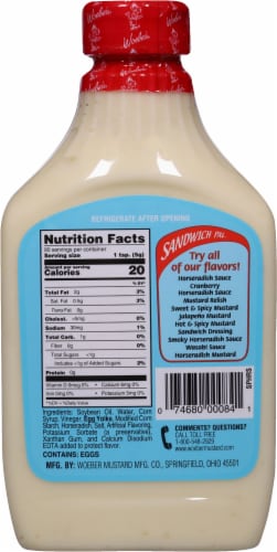 Woeber's® Sandwich Pal® Horseradish Sauce Perspective: back